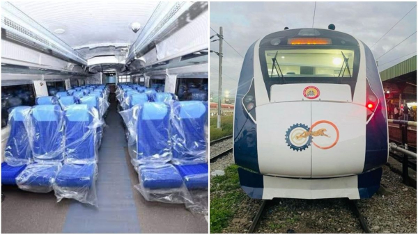Bengaluru-Hubballi Vande Bharat Express Train Arrives KSR : Will Start Operation From June 26th
