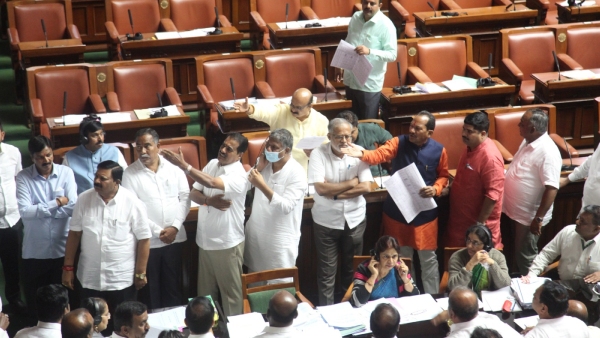 10 BJP MLAs Suspended