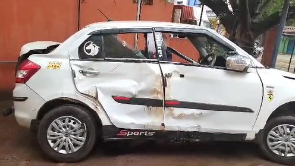 Horrible Car Accident At Hubballi Gokul Road