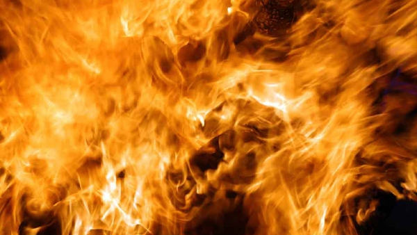 Army Tent Caught Fire