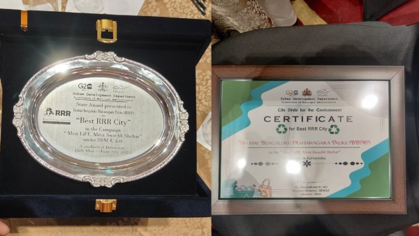 BBMP Selected As The Best Reduce Reuse And Recycle RRR City In Karnataka