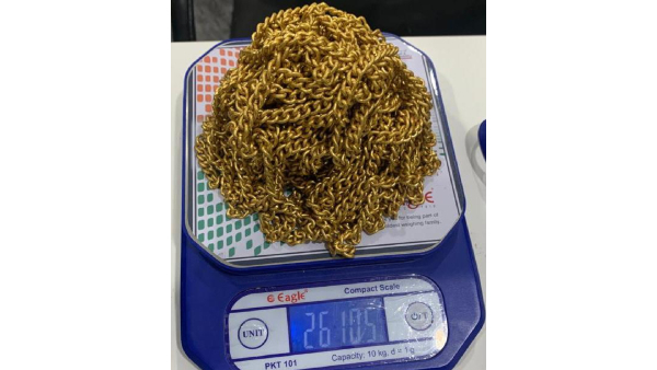 Customs officers Seized 2,160 Kg Gold by 2 Persons Arriving Bengaluru Airport from Singapore