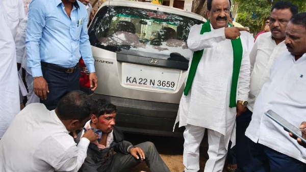 Accident between KSRTC and Chigari bus in Hubballi