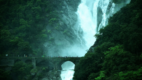 Tourists Stranded, Railway Police Punish Trekkers at Dudhsagar Waterfall Tourists Stranded, Railway Police Punish Trekkers at Dudhsagar Waterfall