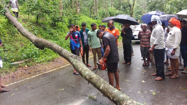 Heavy rain effect in Chikkamagaluru