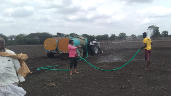 Farmers Using Paid Tanker Water For Agriculture