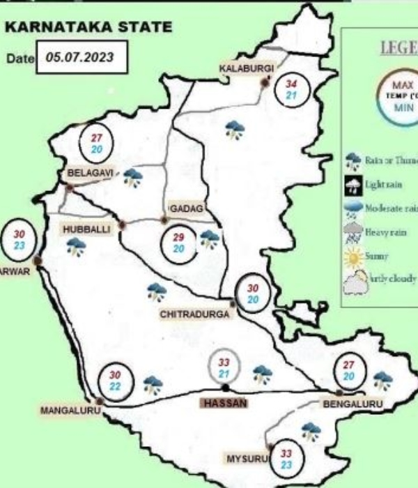 Karnataka highway rain weather forecast