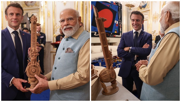 Sitar, Ikat saree: Modi gave a special gift to the President of France