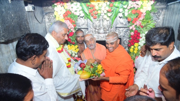 Minister K Venkatesh inspected infrastructure works at Malai Mahadeshwara Hills 