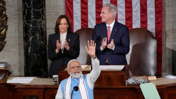 American vice president Kamala Harris said that USA is proud about ISRO acchivement 