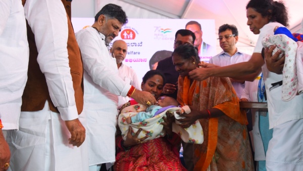 DK Shivakumar Launches Mission Indra Dhanush 5.0 Campaign Vaccinate Pregnant Women 0-5 Yr Children 