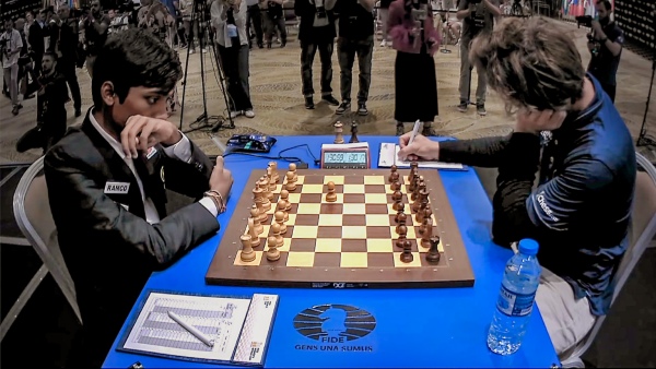 Praggnanandhaa Holds World No. 1 Magnus Carlsen to a Draw in FIDE World Cup Final Game 1