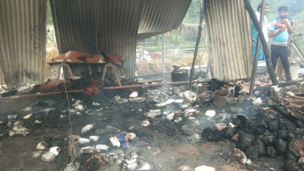 Gas cylinder explosion: Two cows, one sheep burnt alive in Banuru village
