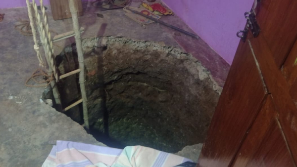 Woman Dug A 20 Feet Hole Inside The House After Listening To An Astrologer Guidance