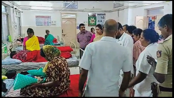 DC-visits-chamarajanagars-hospital-indira-canteen-hostel DC-visits-chamarajanagars-hospital-indira-canteen-hostel