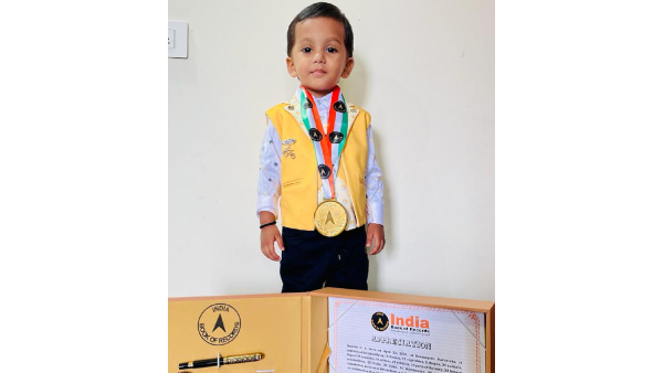 Davangeres 1.5-Year-Old Toddler Entered The India Book Of Records