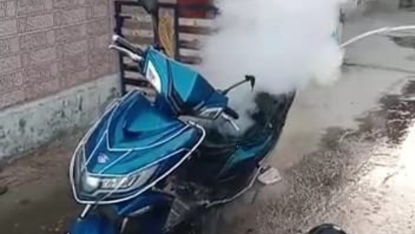 Electric bike caught fire after charging in Kottalavadi village 