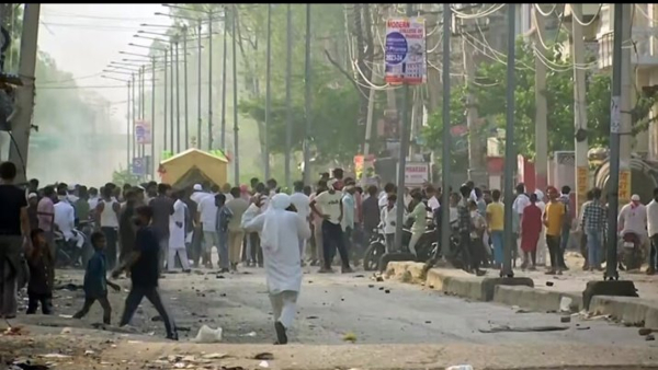 haryana-violence-gurugram-mosque-set-on-fire