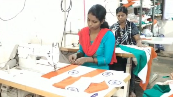 Independence Day 2023:National Flag Making at Dharwad Garag Khadi Centre