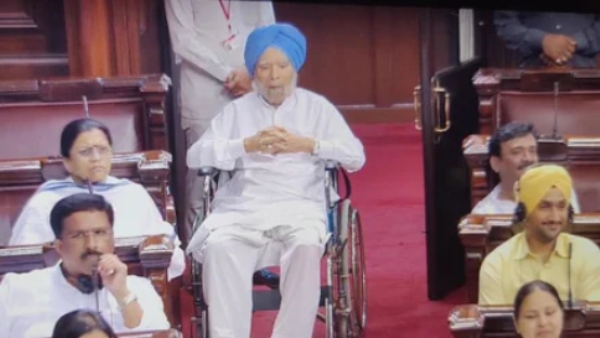 90-Year-Old Manmohan Singh Shows Political Will, Attends Rajya Sabha On Wheelchair