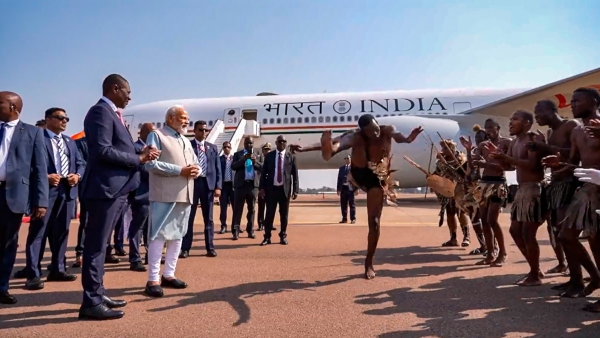 PM Narendra Modi arrived in Johannesburg to attend BRICS Summit