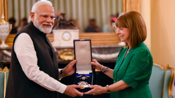 Narendra Modi was awarded the highest civilian honor of Greece Grand Cross of Order