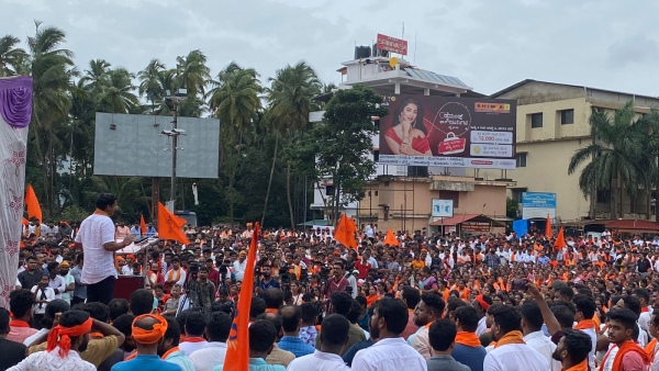 Udupi video case: Massive protest by Hindu organisations 