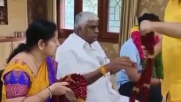 HD Revanna family visits famous astrologer home in Telangana