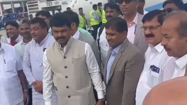 Shivamogga Airport: Indigo flight arrived to Shimogga Airport Shivamogga Airport: Indigo flight arrived to Shimogga Airport