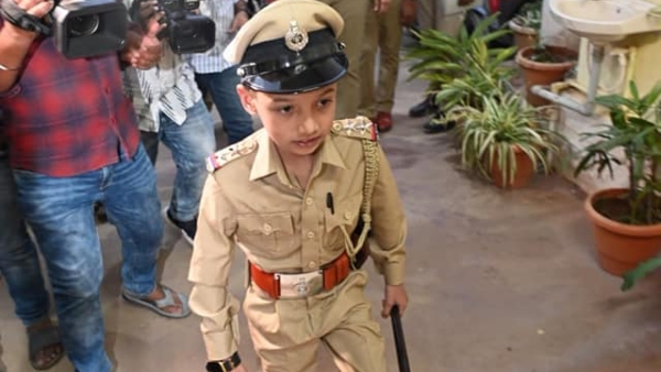 8 Year Old Kid Worked As Police Officer At Shivamogga