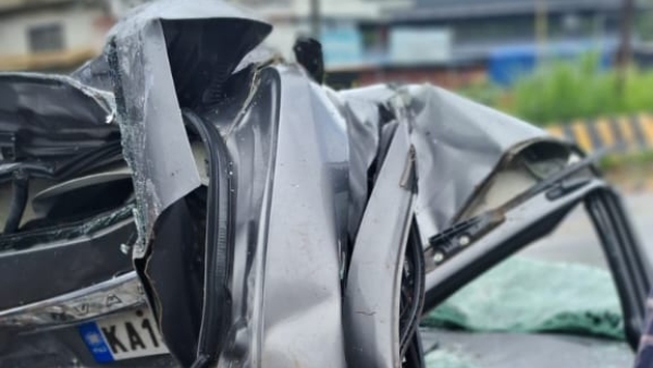 Ullal: terrible accident between lorry, car and bus