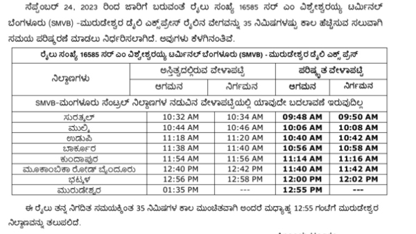 bengaluru-murdeshwar-train-schedule