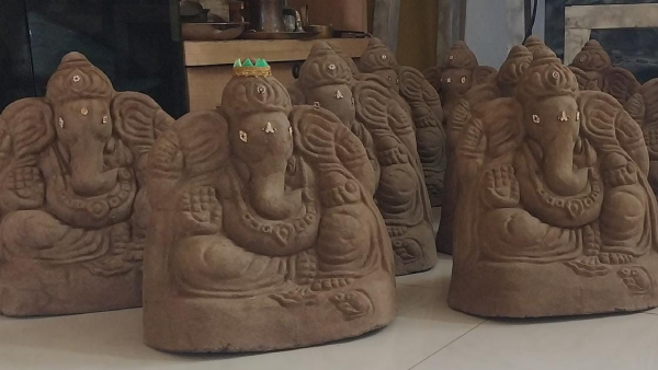Demand Rise For Eco-Friendly Ganesha Idols Made From Dung of Desi Cows Is on The Rise