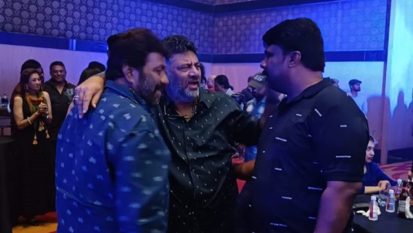 Two BJP leaders hold talks with DK Shivakumar in Kichcha Sudeeps Birthday Party