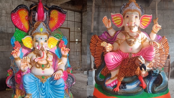 Eco-friendly Gowri-Ganesha Idol Is Being Sold In Chikkaballapur Market