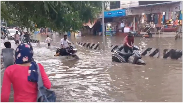 Heavy Flooding in Hyderabad as Sudden Hour-Long Rain Hits