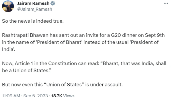 BJP wrote president of Bharat in G20 dinner invitation: Congress outraged