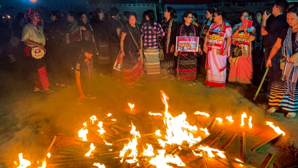 Manipur violence: Protesters, Cops Clash In Imphal, Tear Gas Fired Over Killing Of 2 Teens