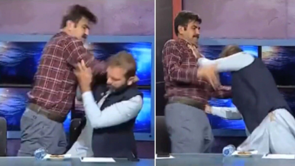 Pakistani leaders slapped each other in a debate on live TV Pakistani leaders slapped each other in a debate on live TV