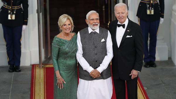 Special welcome for American president Joe Biden from Indian sand artist
