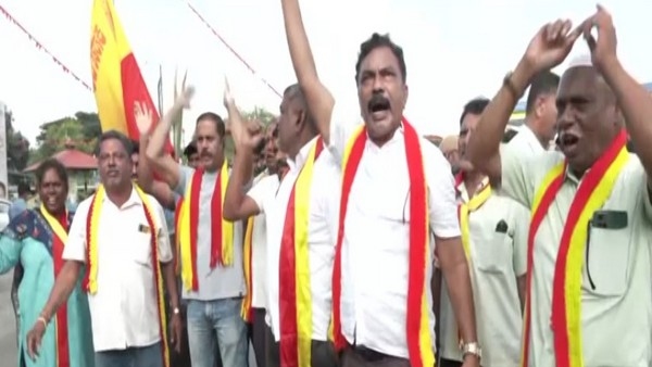 Activists of pro-Kannada organizations who were protesting at Bengaluru airport were arrested