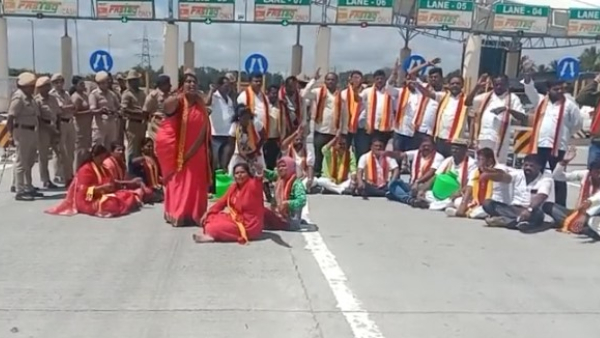 Pro-Kannada Organisations Protest At Bengaluru