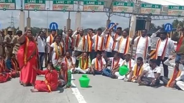 Pro-Kannada Organisations Protest At Bengaluru