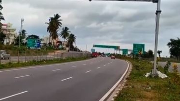 Bengaluru-mysuru expressway: Driver was stucked under overturned container near channapatna
