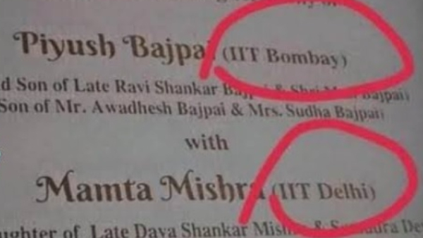 Netizens say troll for putting name of IIT in wedding invitation, mention of salary Netizens say troll for putting name of IIT in wedding invitation, mention of salary