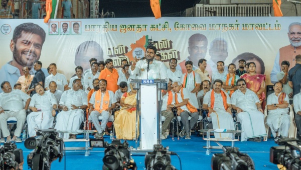 K Annamalai irked by question over his post, arrives in Delhi to seek BJP’s views on AIADMK breakup K Annamalai irked by question over his post, arrives in Delhi to seek BJP’s views on AIADMK breakup