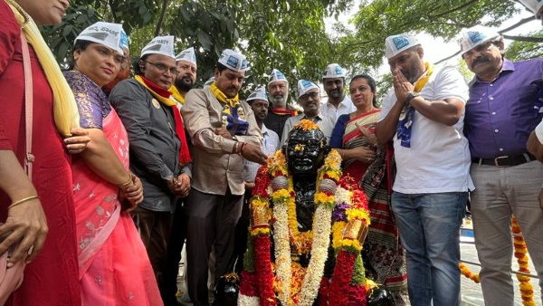 Cauvery Issue: AAP Made Silent Protest For Cauvery in Freedom Park on Sunday