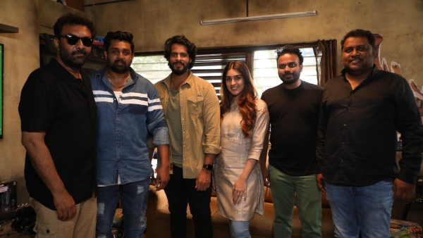 Dhruva Sarja Meets Nikhil Kumaraswamy In Shooting Set 