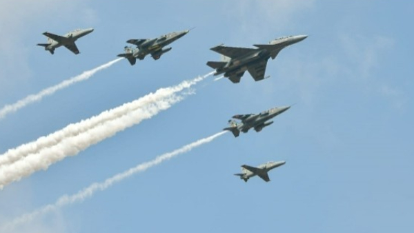 Air show rehearsal in Mysore today