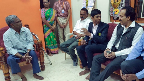 ISRO Chief Gifts Chess Prodigy R Praggnanandhaa A Miniature Replica of GSLV Rocket